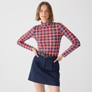 J.Crew Tissue Turtleneck in Plaid